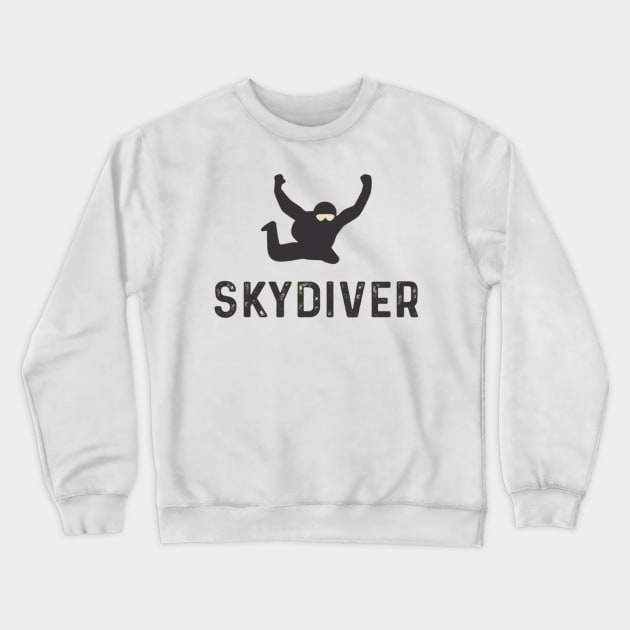 Skydiver parachute - Jump into the void Crewneck Sweatshirt by euror-design